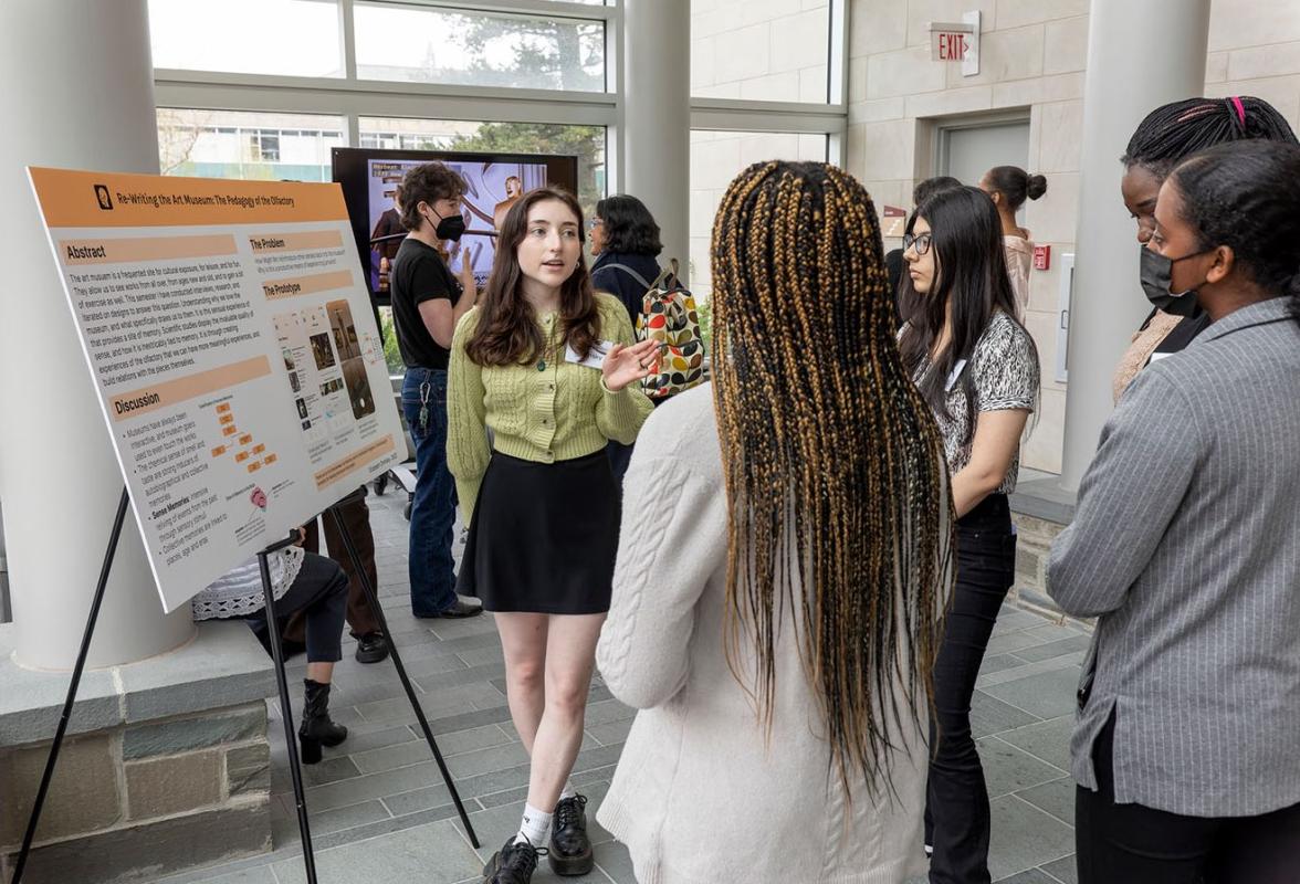 Elizabeth Ominsky presenting poster