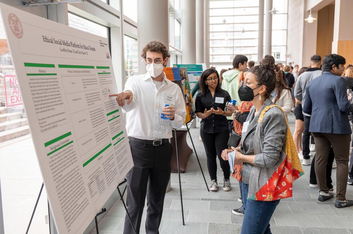 Geoff Brann Presenting Poster at 2022 Milstein Expo