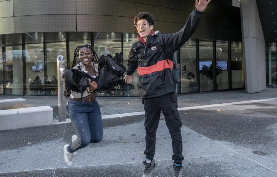 Abena and Tavo outside of Cornell Tech
