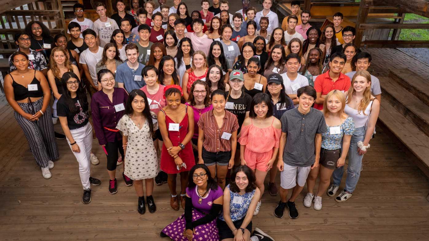 Milstein Program students at Ithaca Farmers Market Welcome Dinner