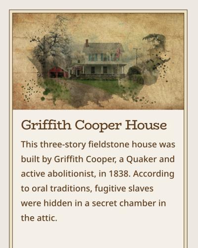 Watercolor style depiction of Griffith Cooper House for story